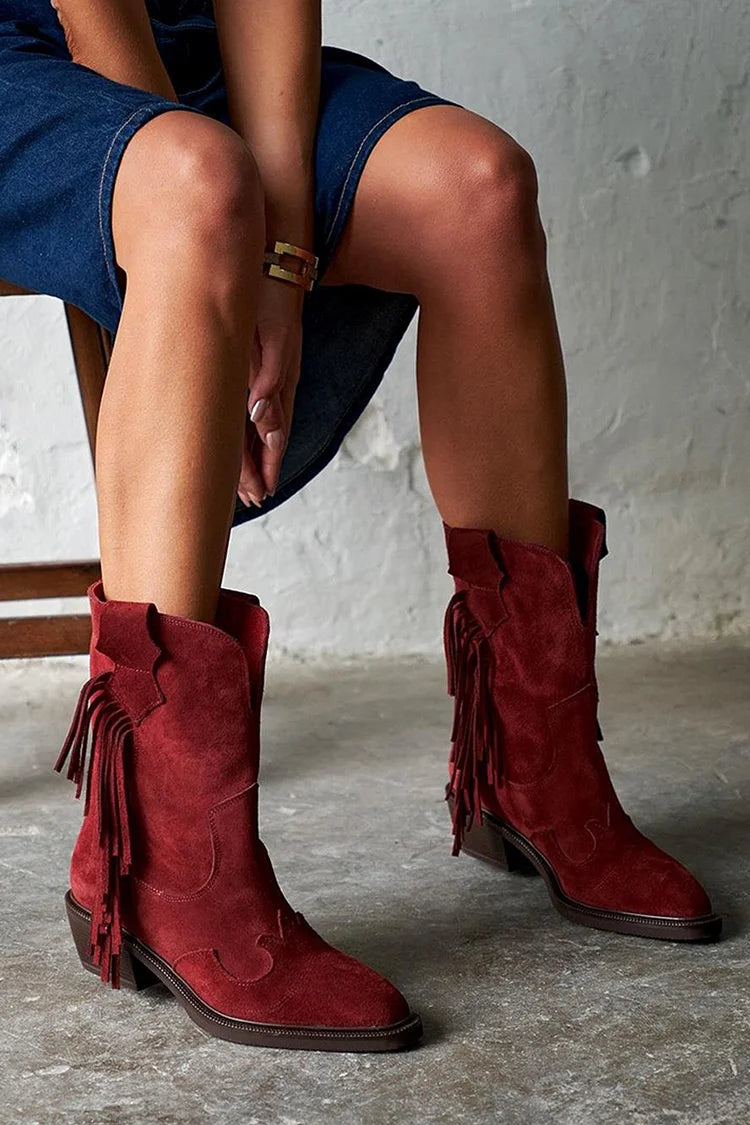 Vivian® | Western Style Ankle Boots