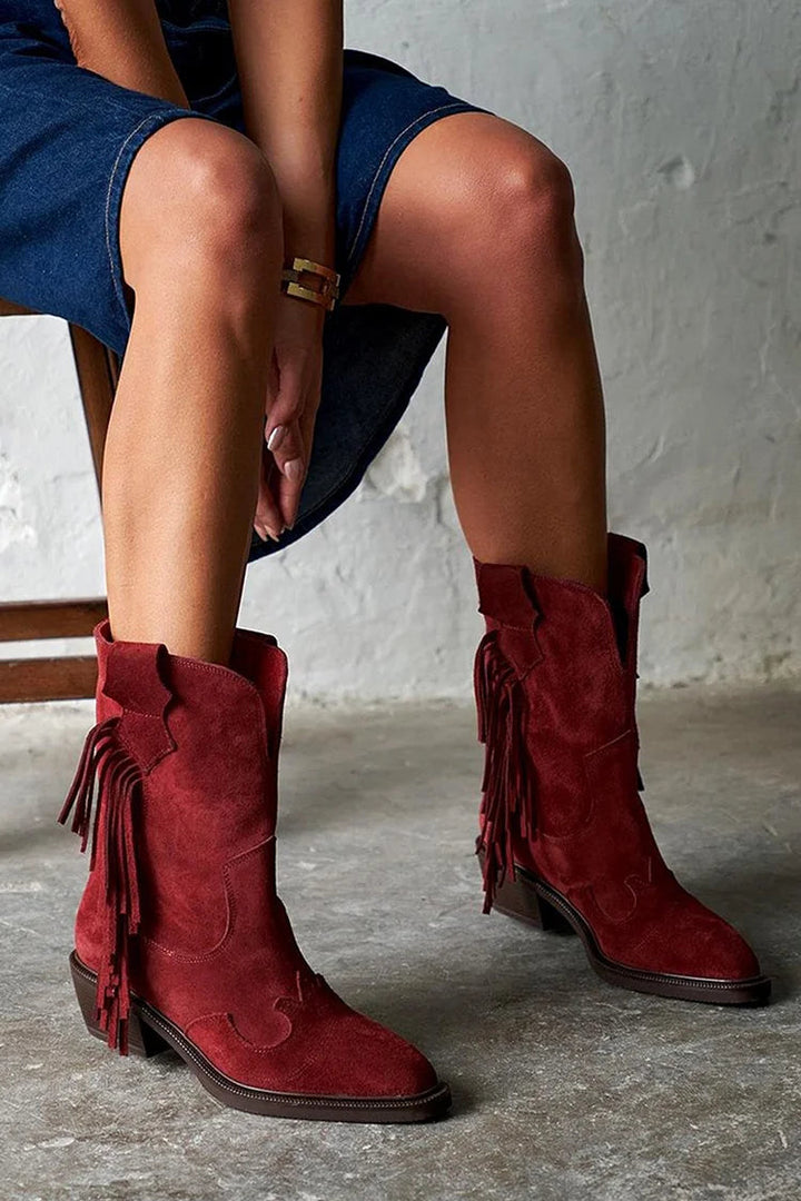 Vivian® | Western Style Ankle Boots