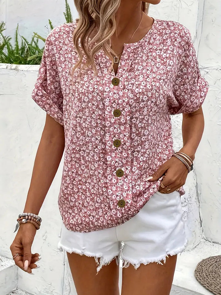KATY - BLOOM & BUTTON SUN TOP