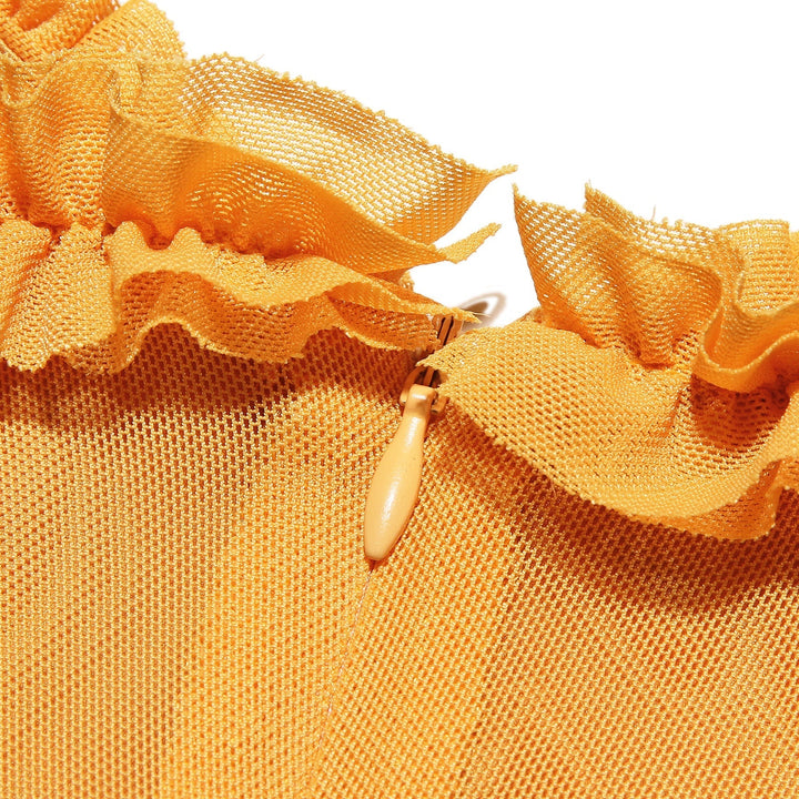 MILAINE - RUFFLE FRONT AND SILHOUETTE DRESS