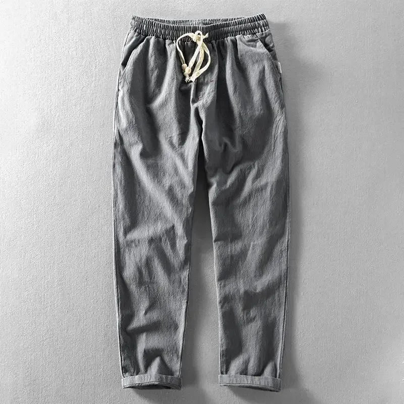 COREY - RELAXED LINEN PANTS WITH DRAWSTRING