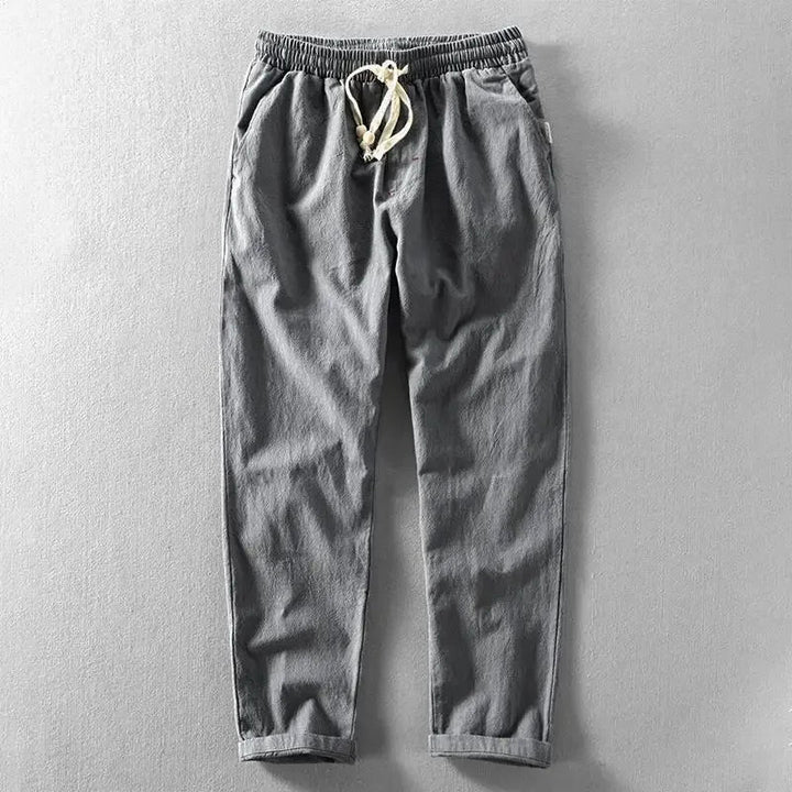 COREY - RELAXED LINEN PANTS WITH DRAWSTRING