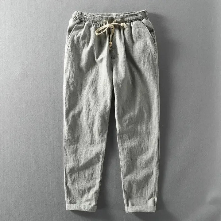 COREY - RELAXED LINEN PANTS WITH DRAWSTRING